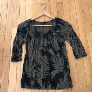 rayon 3/4 top Banana Republic